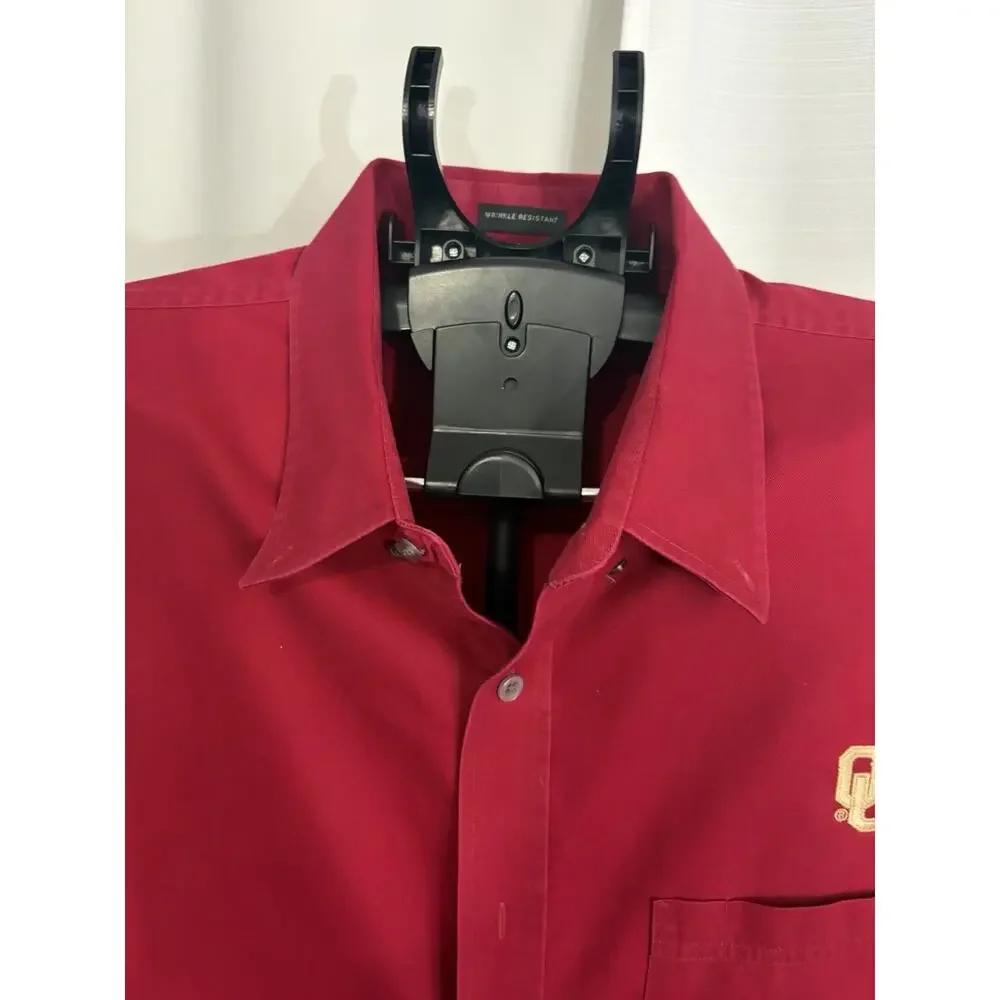 Dunbrooke Men's 4XL Red Wrinkle Resistant Short Sleeve Button-Up Collar #0166